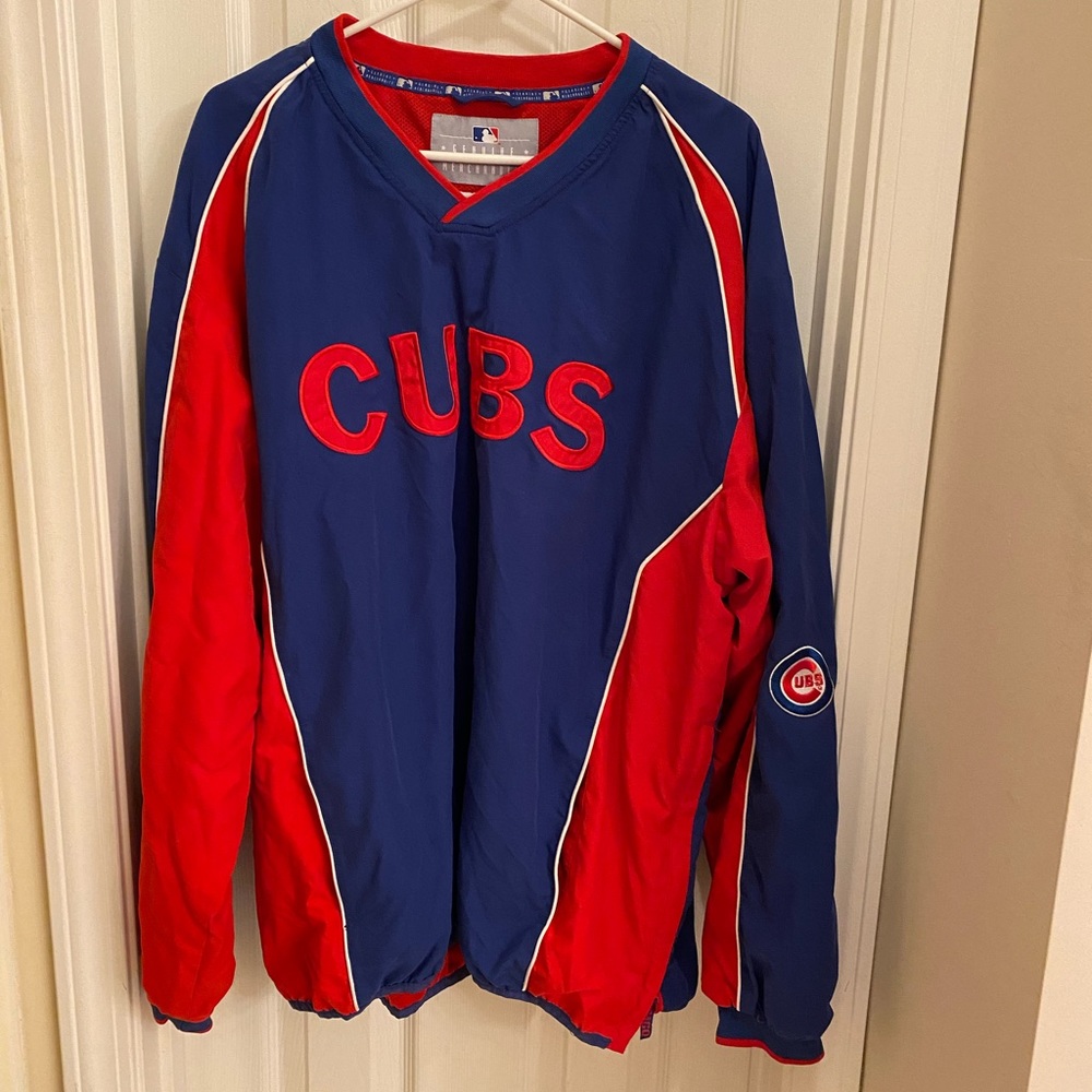 GENUINE MERCHANDISE Chicago Cubs Pullover Windbreaker Jacket Baseball sports